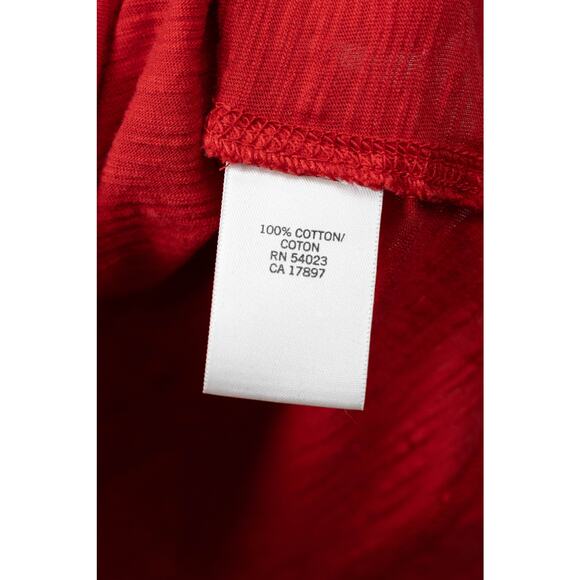 Banana Republic Size M Dress Midi T-Shirt Short Cuffed Sleeves Red - Picture 5 of 6